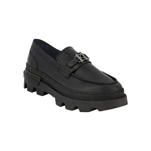 J[K[tFh Y Xb|E[t@[ V[Y Men's Leather Lug Sole Loafers Black