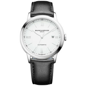 {[VG fB[X rv ANZT[ Men's Swiss Automatic Classima Black Leather Strap Watch 42mm M0A10332 Black