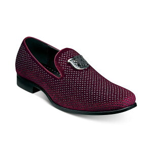 XeCV[A_X Y Xb|E[t@[ V[Y Men's Swagger Studded Ornament Slip-on Loafer Wine