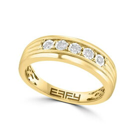 エフィー コレクション レディース リング アクセサリー EFFY&reg; Men's Diamond Ring (1/6 ct. t.w.) in Sterling Silver (Also available 14k Gold-Plated Sterling Silver) Yellow Gold
