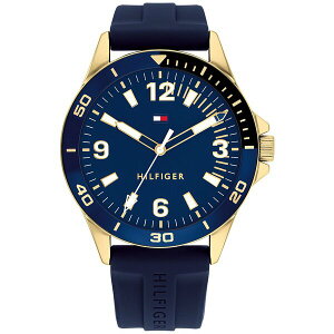g~[ qtBK[ fB[X rv ANZT[ Men's Blue Silicone Strap Watch 44mm Blue