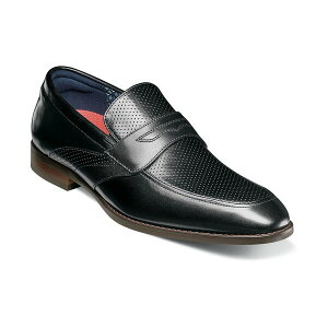 ステイシーアダムス メンズ スリッポン・ローファー シューズ Men's Karnes Moc Toe Slip-On Penny Loafer Black