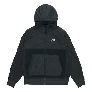 Nike iCL Y Xj[J[ yNike Fleece Splicing Stay Warm Sports hooded Logo Jacket Black CZ4892-010z TCY US_M_S