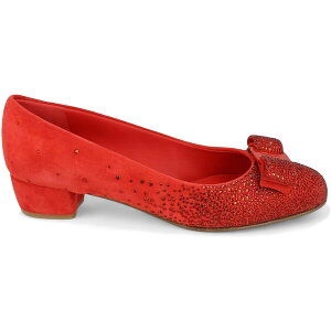 Ferragamo �t�F���K�� ���f�B�[�X �X�j�[�J�[ �yFerragamo Vara Crystal-Embellished Pumps Red (Narrow Width) (Women's)�z �T�C�Y US_8.5(25.5cm) Red