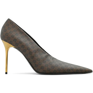 Balmain �o���}�� ���f�B�[�X �X�j�[�J�[ �yBalmain Monogrammed Stiletto Pumps Brown Black (Women's)�z �T�C�Y EU_37.5(23.5cm) Brown/Black
