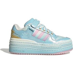 adidas �A�f�B�_�X ���f�B�[�X �X�j�[�J�[ �yadidas Triple Platforum Low Disney (Women's)�z �T�C�Y US_5(22.0cm) Blue/Pink Tint/Gold Metalic