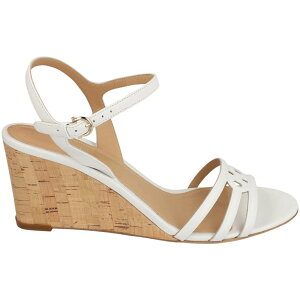 Ferragamo �t�F���K�� ���f�B�[�X �X�j�[�J�[ �yFerragamo Fieri Leather Wedge Sandals White (Women's)�z �T�C�Y US_9.5(26.5cm) White