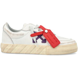 OFF-WHITE �I�t�z���C�g ���f�B�[�X �X�j�[�J�[ �yOFF-White Vulcanized Low Distressed White Purple (Women's)�z �T�C�Y US_W_11 White/Purple