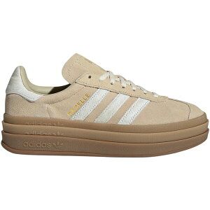 adidas �A�f�B�_�X ���f�B�[�X �X�j�[�J�[ �yadidas Gazelle Bold Stone Khaki Cream White (Women's)�z �T�C�Y US_W_10 Stone Khaki/Cream White/Gold Metallic