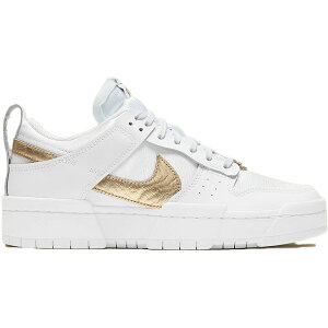 Nike �i�C�L ���f�B�[�X �X�j�[�J�[ �yNike Dunk Low Disrupt White Metallic Gold (Women's)�z �T�C�Y US_6.5(23.5cm) White/White-Metallic Gold