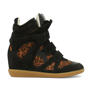 Isabel Marant �C�U�x�� �}���� ���f�B�[�X �X�j�[�J�[ �yIsabel Marant Bekett Leather Wedge Sneakers Leopard (Women's)�z �T�C�Y EU_35(21.5cm) Leopard