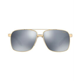 ヴェルサーチ メンズ サングラス・アイウェア アクセサリー Polarized Sunglasses, VE2174 GOLD/DK GREY MIRROR SILVER POLAR