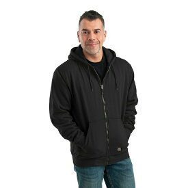 バーン メンズ パーカー・スウェットシャツ アウター Men's Heritage Thermal-Lined Full-Zip Hooded Sweatshirt Black