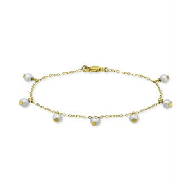 ジャニ ベルニーニ レディース ブレスレット・バングル・アンクレット アクセサリー Cultured Freshwater Pearl (5mm) Dangle Link Bracelet, Created for Macy's Gold Over Silver