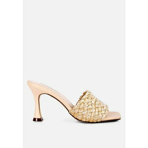 hO fB[X T_ V[Y Women's NY Tour Braided Strap Heel Sandals Beige