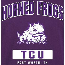 ファナティクス メンズ Tシャツ トップス TCU Horned Frogs Campus Icon Long Sleeve TShirt Purple