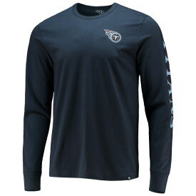 フォーティーセブン メンズ Tシャツ トップス Tennessee Titans '47 Franklin Long Sleeve TShirt Navy