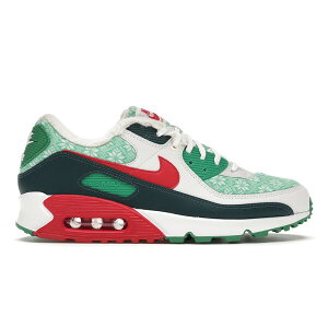 Nike iCL Y Xj[J[ yNike Air Max 90 Nordic Christmas (2020)z TCY US_12.5(30.5cm) White/University Red-Dark Atomic Teal-Lucky Green