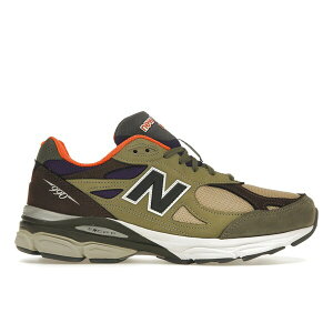 New Balance �j���[�o�����X �����Y �X�j�[�J�[ �yNew Balance 990v3 MiUSA Teddy Santis Khaki Orange�z �T�C�Y US_6(24.0cm) Tan/Blue