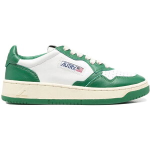 Autry �I�[�g���[ ���f�B�[�X �X�j�[�J�[ �yAutry Medalist Leather Low White Green (Women's)�z �T�C�Y EU_35(21.5cm) White/Green