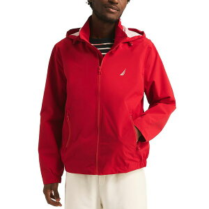 �i�E�e�B�J �����Y �W���P�b�g���u���]�� �A�E�^�[ Mens Classic Rainbreaker Hooded Zip-Front Lightweight Jacket Naut Red