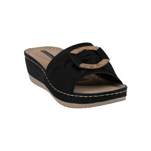 W[V[V[Y fB[X T_ V[Y Women's Ellen Comfort Slip On Wedge Sandals Black