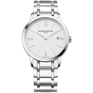 {[VG Y rv ANZT[ Men's Swiss Classima Stainless Steel Bracelet Watch 40mm M0A10354 Silver