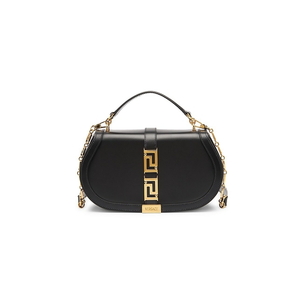 ヴェルサーチ レディース ハンドバッグ バッグ La Vacanza Greca Leather Top-Handle Bag black goldのサムネイル
