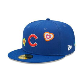 ニューエラ メンズ 帽子 アクセサリー Men's Royal Chicago Cubs Cooperstown Collection Chain Stitch Heart 59FIFTY Fitted Hat Royal