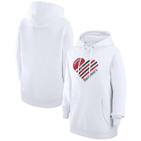 カールバンクス レディース ジャケット＆ブルゾン アウター Tampa Bay Buccaneers GIII 4Her by Carl Banks Women's Heart Graphic Fleece Pullover Hoodie White