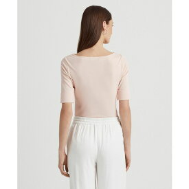 ラルフローレン レディース カットソー トップス Stretch Boatneck Top, Regular & Petite Rose