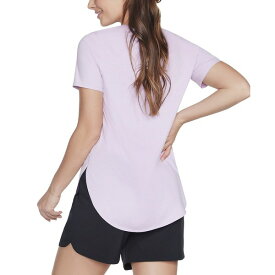 スケッチャーズ レディース Tシャツ トップス Women's Active GO WALK Wear￠ GO DRI&reg; SWIFT Tunic T-Shirt Orchid Bloom / Bright White