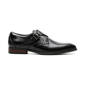 ステイシーアダムス メンズ スニーカー シューズ Men's Karcher Plain Toe Monk Strap Slip-On Dress Shoes Black
