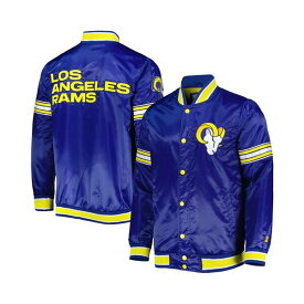 スターター レディース ジャケット＆ブルゾン アウター Men's Royal Los Angeles Rams Midfield Satin Full-Snap Varsity Jacket Royal