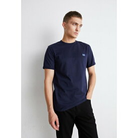 レ ドゥ メンズ Tシャツ トップス PIECE - Basic T-shirt - dark navy/fjord blue