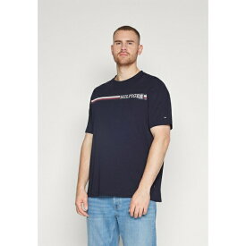 トミー ヒルフィガー メンズ Tシャツ トップス MONOTYPE CHEST STRIPE TEE - Print T-shirt - desert sky