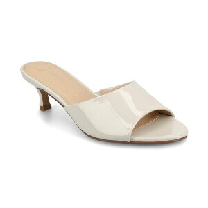 W[j[RNV fB[X T_ V[Y Women's Jeylah Slip On Single Band Kitten Heel Dress Sandals Patent, Bone