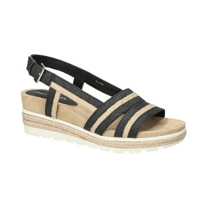 �C�[�W�[�X�g���[�g ���f�B�[�X �T���_�� �V���[�Y Women's Mel Wedge Heel Sandals Washed Black