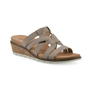 NtoCzCg}Ee fB[X T_ V[Y Women's Tinisha Wedge Slip-On Sandals Taupe Embossed