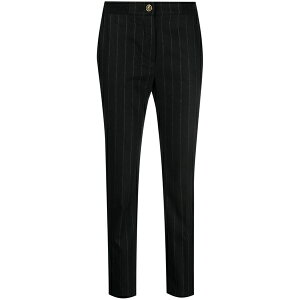 �x���T�[�` ���f�B�[�X �J�W���A���p���c �{�g���X Pinstripe-pattern slim-cut trousers Black