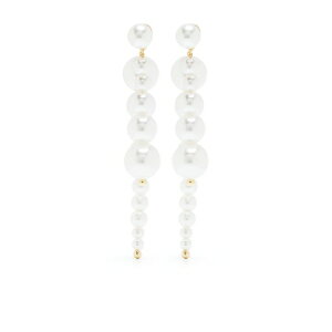 �J���g�K�C�A ���f�B�[�X �s�A�X���C�������O �A�N�Z�T���[ Loreli pearl drop earrings White
