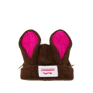 �`���[���Y�E�W�F�t���[ �����Y �X�q �A�N�Z�T���[ Artisanal rabbit beanie Brown