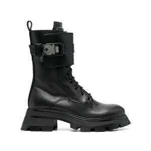 �_�i �L������ �j���[���[�N ���f�B�[�X �u�[�c �V���[�Y 55mm sava buckle-detail combat boots Black