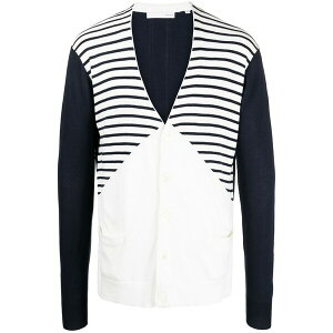 �v���C�x�[�g�X�g�b�N �����Y �J�[�f�B�K�� �A�E�^�[ The albert stripe-detail cardigan Blue