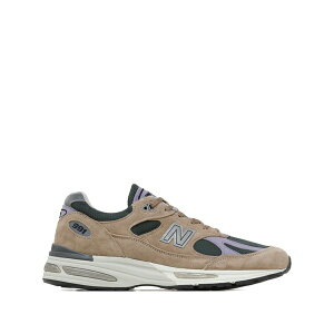 �j���[�o�����X �����Y �X�j�[�J�[ �V���[�Y Made in uk 991v2 lace-up sneakers Neutrals