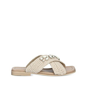 �C�k�C�L�[ ���f�B�[�X �T���_�� �V���[�Y Cross-strap embellished slides Neutrals