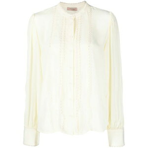 �c�C���Z�b�g ���f�B�[�X �V���c �g�b�v�X Scallop-edge shirt Neutrals