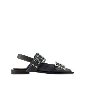 �K�j�[ ���f�B�[�X �p���v�X �V���[�Y Buckle pointed-toe flats Black