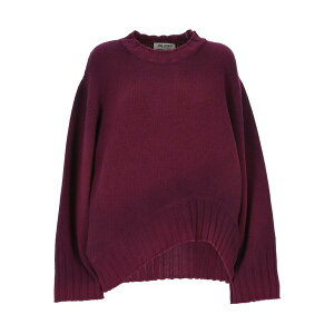 �W �A�e�B�R ���f�B�[�X �j�b�g&�Z�[�^�[ �A�E�^�[ Asymmetric-hem sweater Red