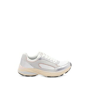 �c�C���Z�b�g ���f�B�[�X �X�j�[�J�[ �V���[�Y Metallic panelled sneakers Silver